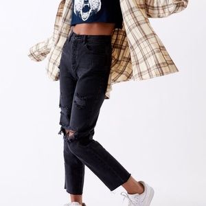 pacsun high waisted straight leg jeans